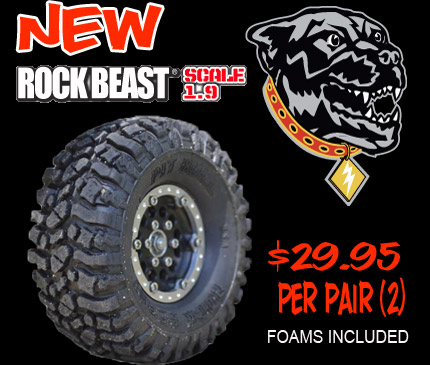 ROCK BEAST R/C 1.9 Scale Tires PB9003NK