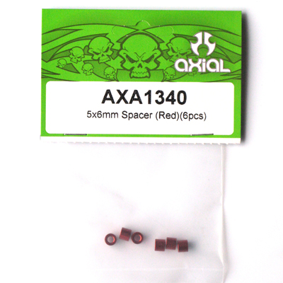 5x6mm Spacer (Red) (6pcs.) AXA1340