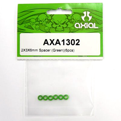 2x3x6mm Spacer (Green)(6pcs.) axa1302
