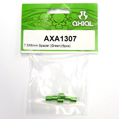 7.5x6mm Spacer (Green)(6pcs.) axa1307