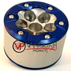    Vanquish Products Revolver Wheel Set Silver on Blue (4 wheels)