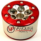    Vanquish Products Revolver Wheel Set Silver on Red (4 wheels)
