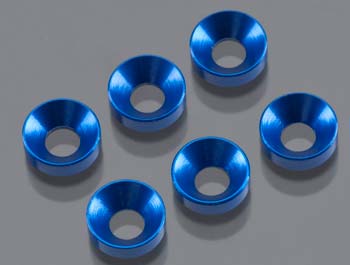 Cone Washer 3x6.9x2mm (BLUE) (6pcs) AXA1103