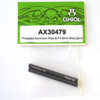 Axial Threaded Aluminum Pipe 6x74.5mm (Grey) (2Pcs.)