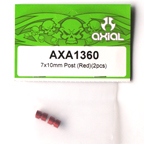Axial 7x10mm Post (Red) (2pcs)