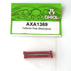 Axial 7x55mm Post (Red) (2pcs.) AXA1369