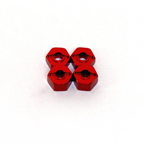 Stampede/Rustler/Bandit/Slash 12mm Lock-pin Style Alum. Wheel Hex (Red)