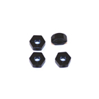 STRC TAMIYA CR01 CNC ALUMINUM 6MM HEX ADAPTER (4 PCS) BLACK
