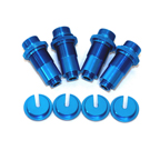 STRC TAMIYA CR01 CNC ALUMINUM THREADED SHOCK SET (4 PCS) BLUE
