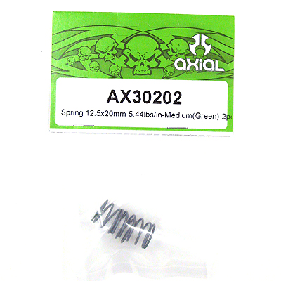 Axial Spring 12.5x20mm 5.44lbs/in-Medium (Green) 2Pcs.