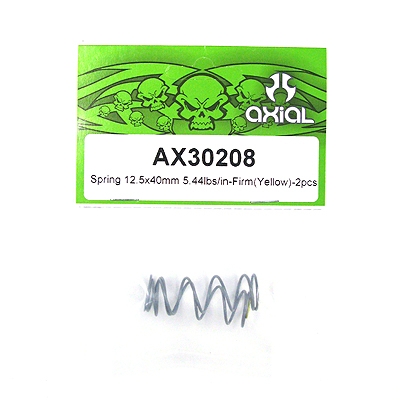 Axial Spring 12.5x40mm 5.44lbs/in-firm (Yellow) 2Pcs.