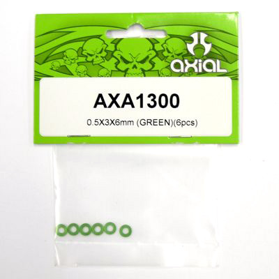 0.5x3x6mm (Green) (6pcs.) axa1300