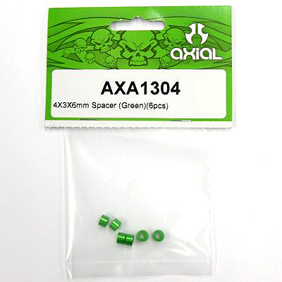 4x3x6mm Spacer (Green)(6pcs.) axa1304