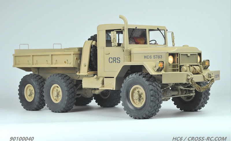 HC6 Off Road Military Truck Kit, 1/10 Scale, 6x6 